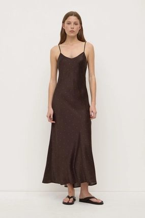 Pippa Dot Silk Slip Dress Comfy Layers