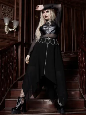 Plain Zipper Midi Plus Size Skirt