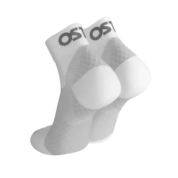 Plantar Fasciitis Socks 1/4 Crew - White