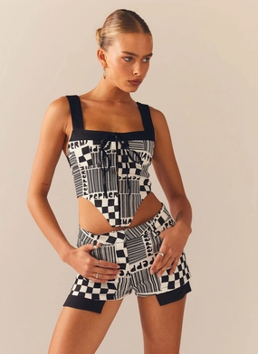 Play It Louder Shorts - Barcode UV Protective Coating Flowy legs Trail Ready Play It Louder Shorts - Barcode