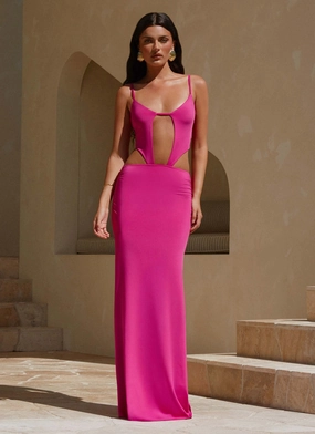 Smart Blend Headliner Maxi Dress - Fuchsia