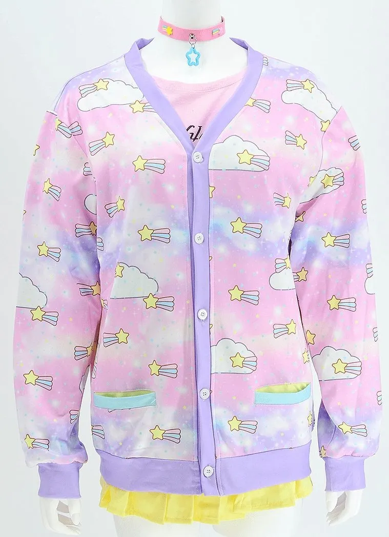 Plus Size Baby Star Kawaii Cardigan Sweater