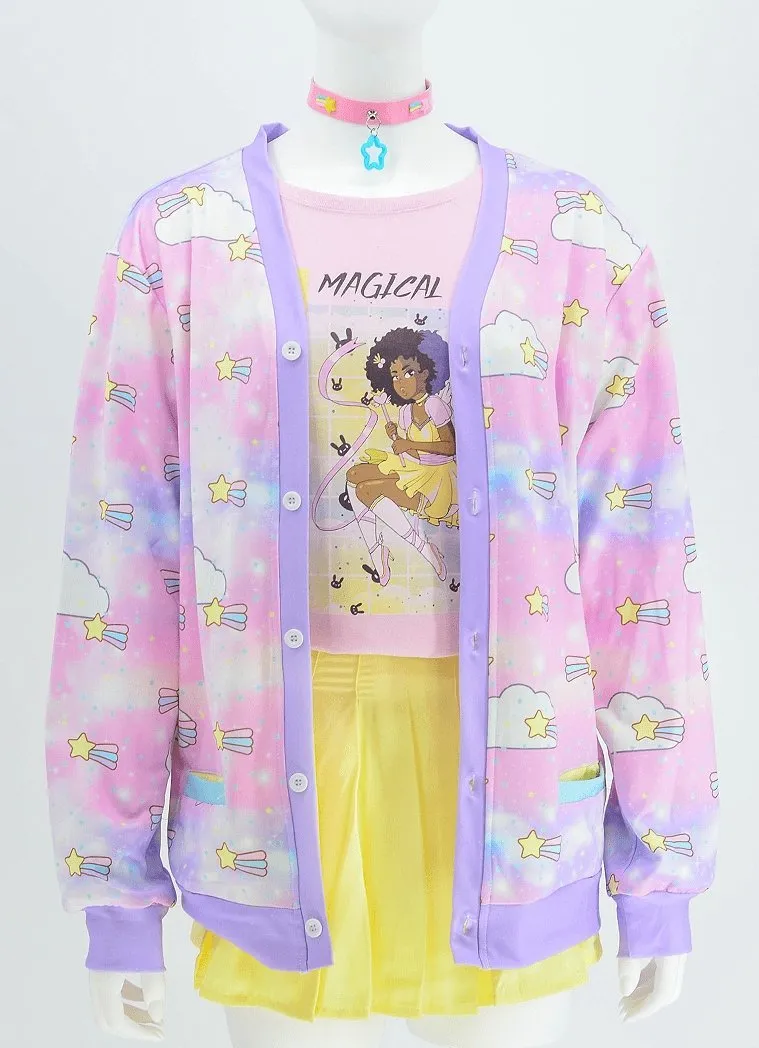 Plus Size Baby Star Kawaii Cardigan Sweater