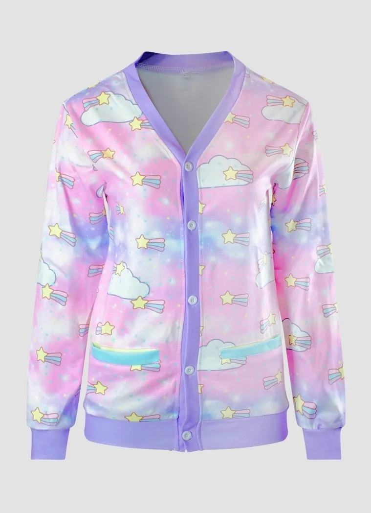 Plus Size Baby Star Kawaii Cardigan Sweater