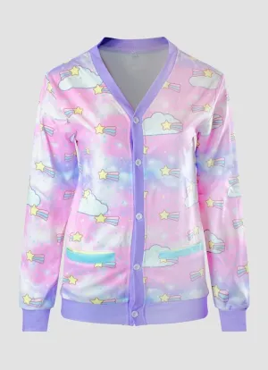 Plus Size Baby Star Kawaii Cardigan Sweater
