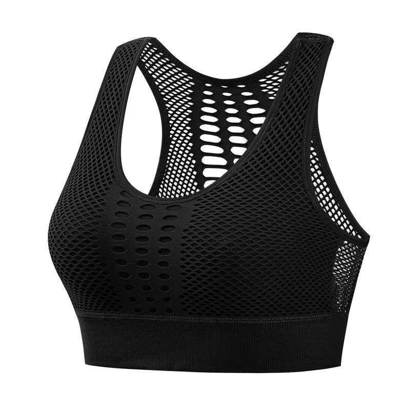 Plus Size Bare Back Sporty Innerwear Women Shockproof Tank Top Flattering Fitness Jogging Yoga Thin Activewear