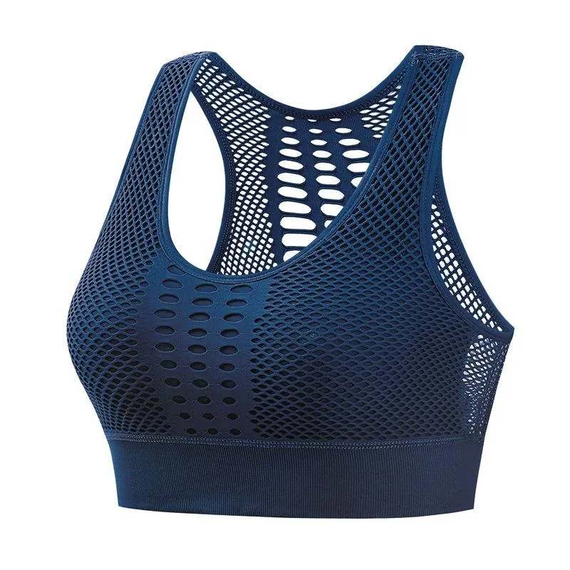 Plus Size Bare Back Sporty Innerwear Women Shockproof Tank Top Flattering Fitness Jogging Yoga Thin Activewear