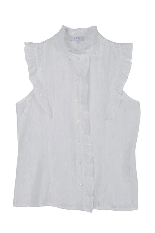 Plus-Size Bea Blouse with ruffle