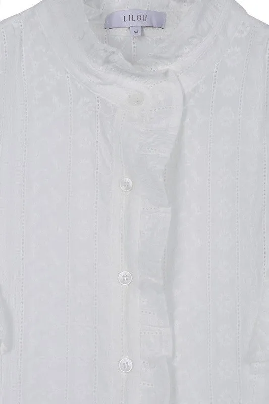 Plus-Size Bea Blouse with ruffle