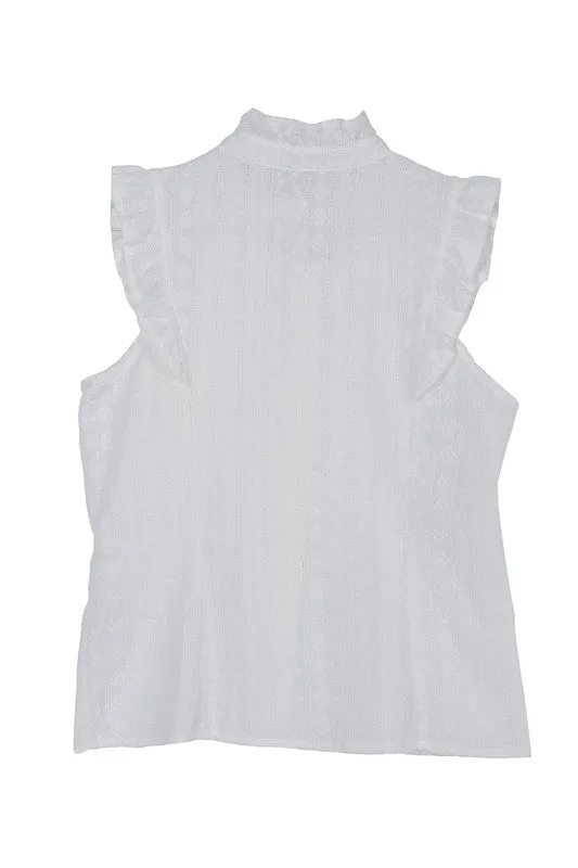 Plus-Size Bea Blouse with ruffle