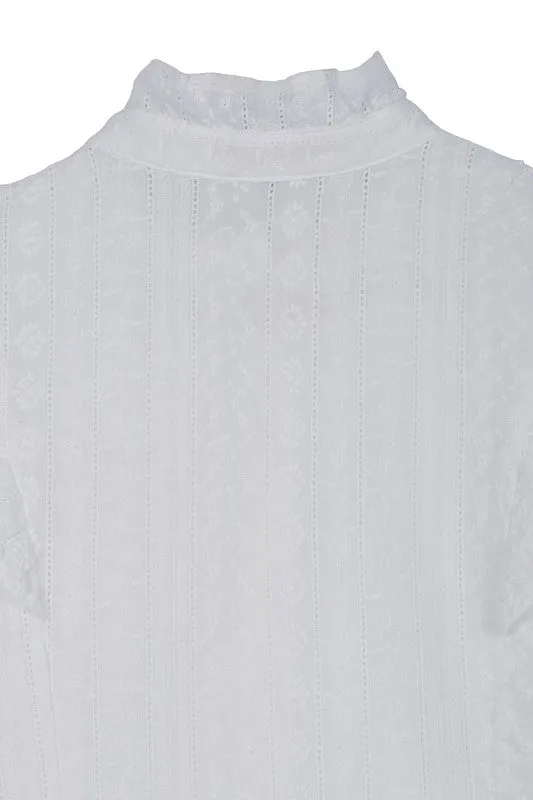 Plus-Size Bea Blouse with ruffle