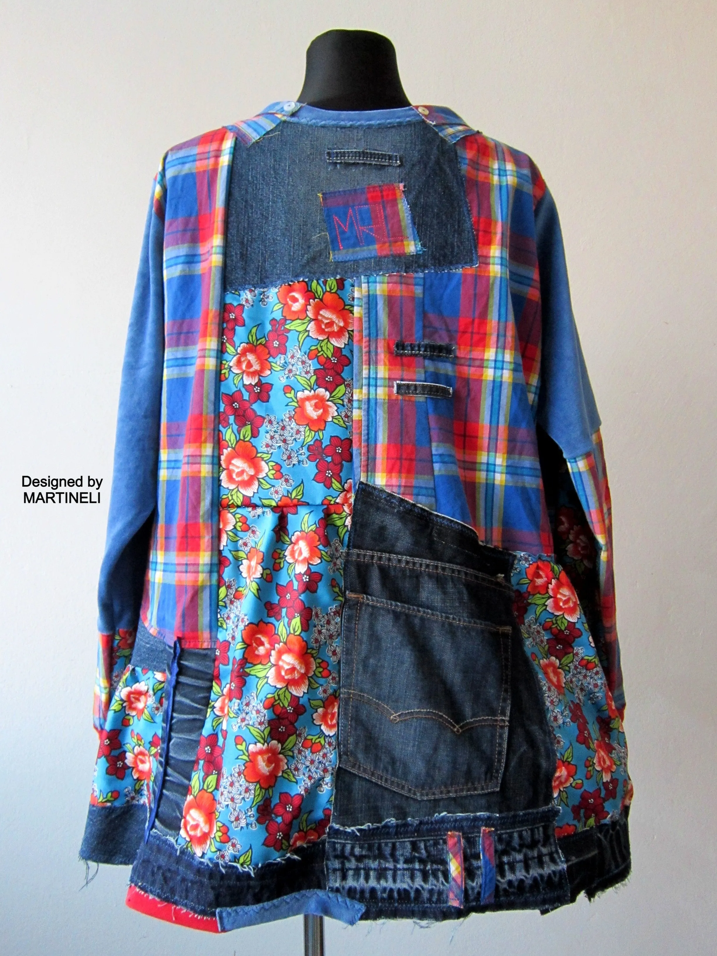 Plus Size Denim Shirt Dress 3XL Boho Style Tunic Dress