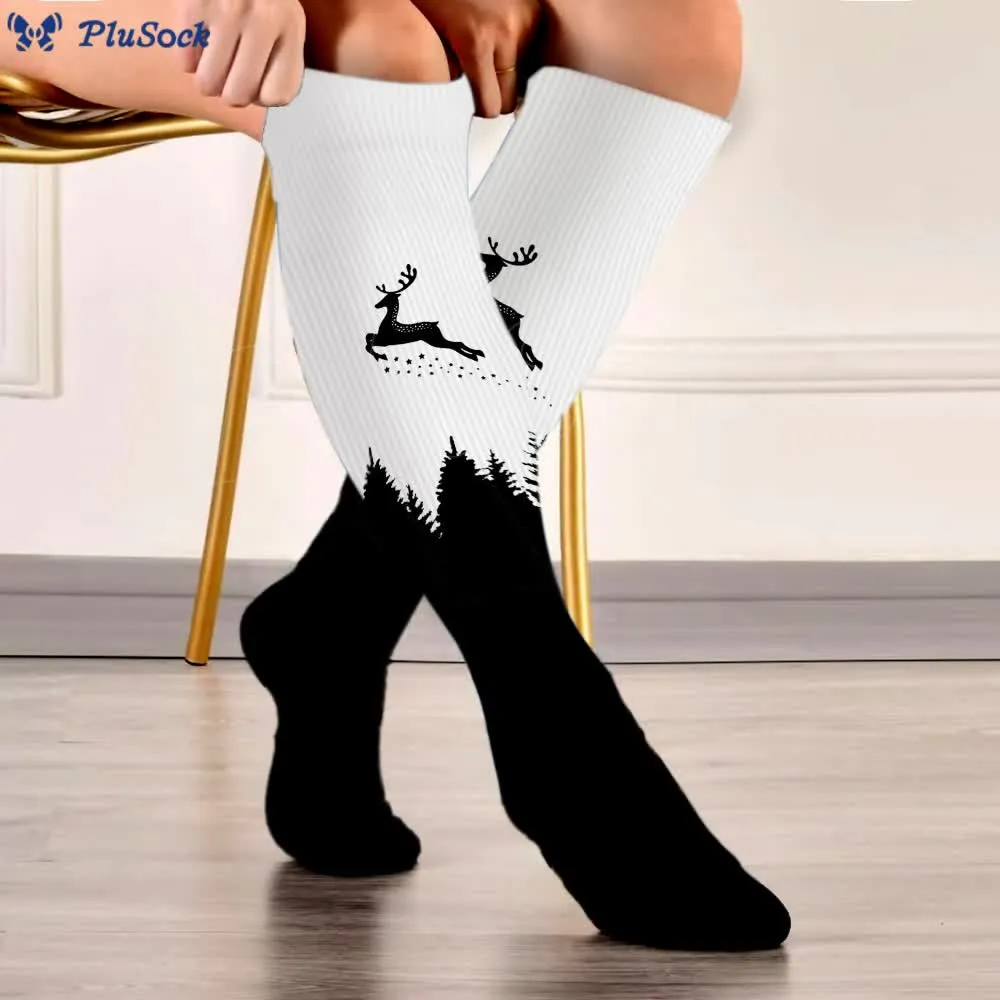 Plus Size Elk Compression Socks