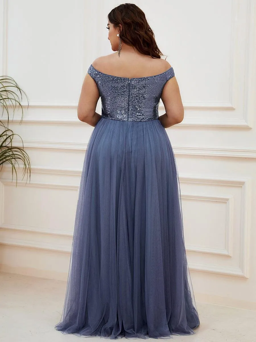 Plus Size Long Sequin Special Occasion Dresses