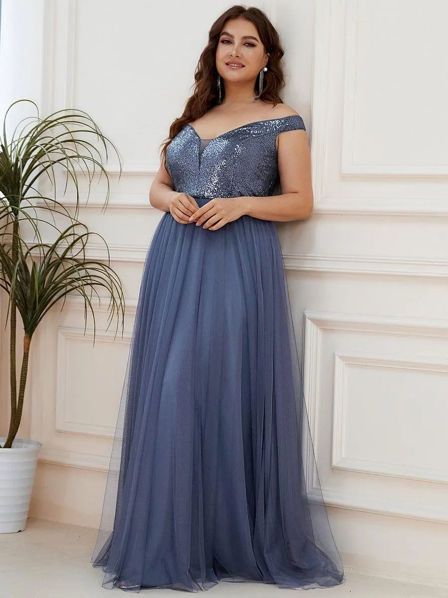 Plus Size Long Sequin Special Occasion Dresses