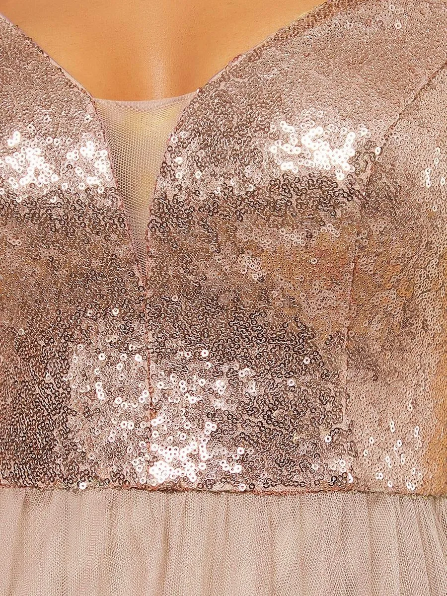 Plus Size Long Sequin Special Occasion Dresses