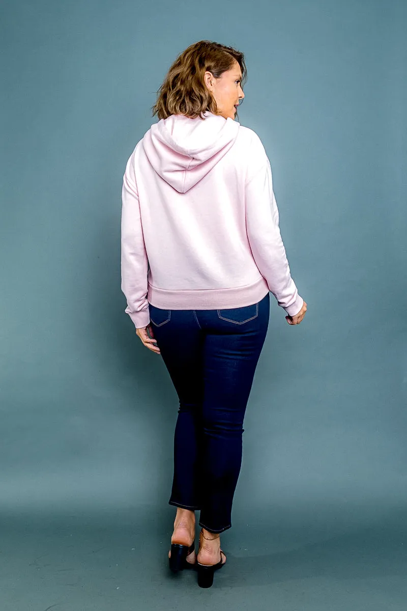 Plus Size Long Sleeve Drawstring Hoodie Sweater (52085006) Y
