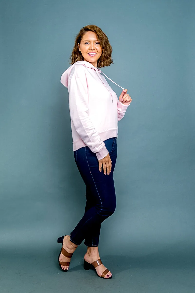 Plus Size Long Sleeve Drawstring Hoodie Sweater (52085006) Y