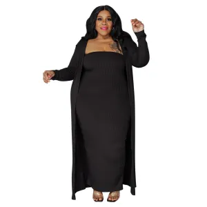 Plus Size Long Sleeve Two Piece Set