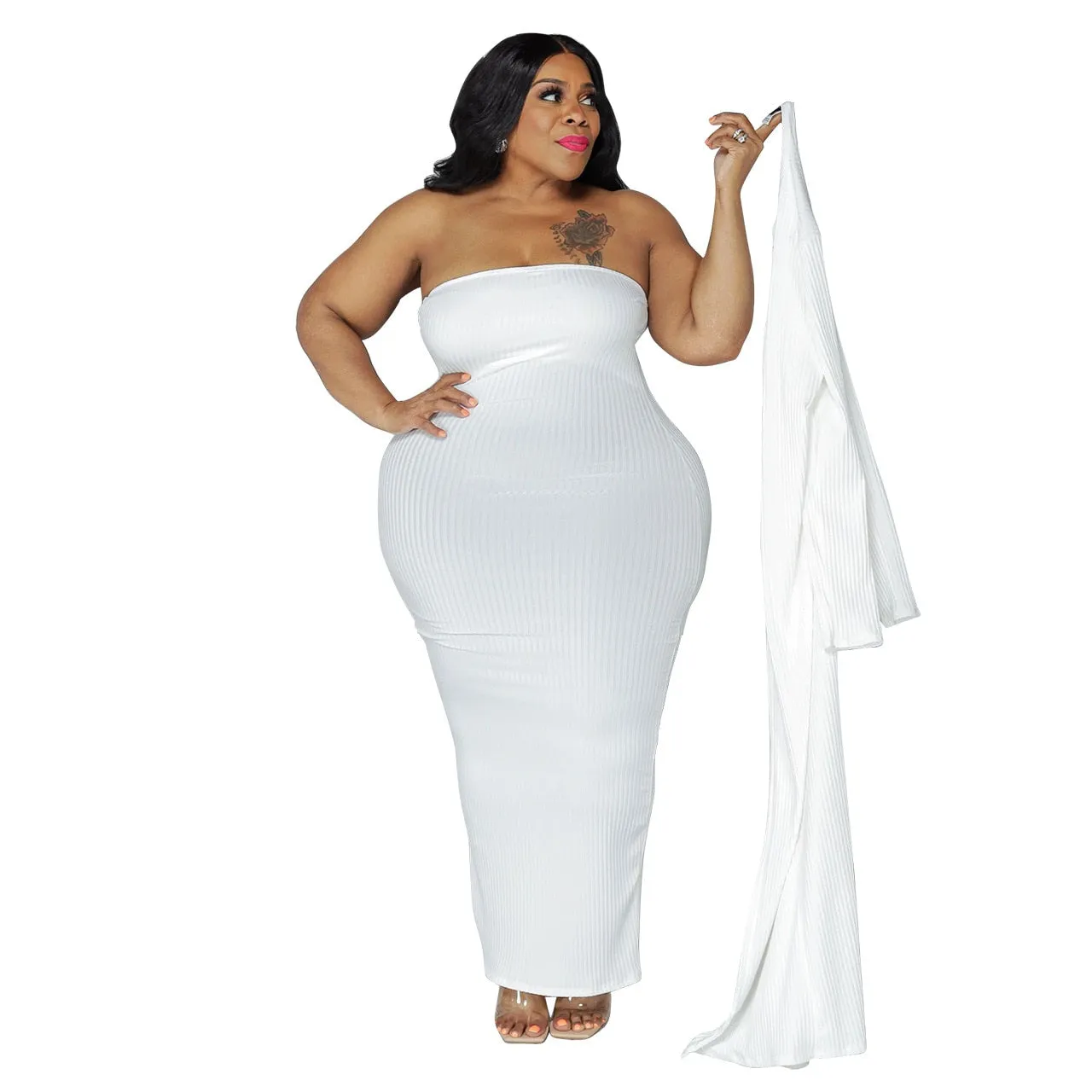 Plus Size Long Sleeve Two Piece Set