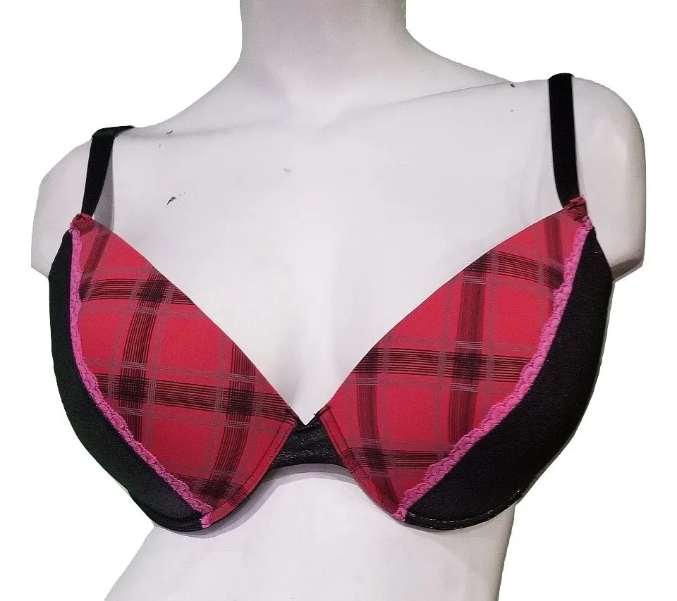 Plus-size Red Plaid Bras