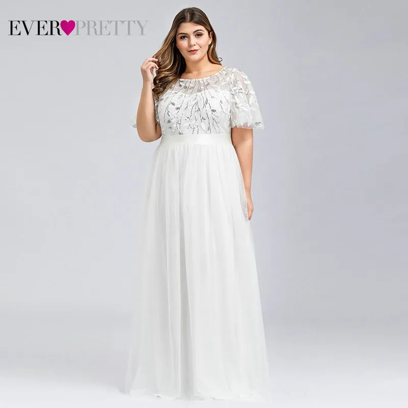 Plus Size Sequined Evening Dresses