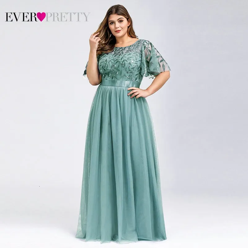 Plus Size Sequined Evening Dresses