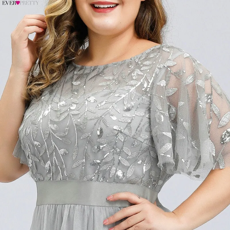 Plus Size Sequined Evening Dresses