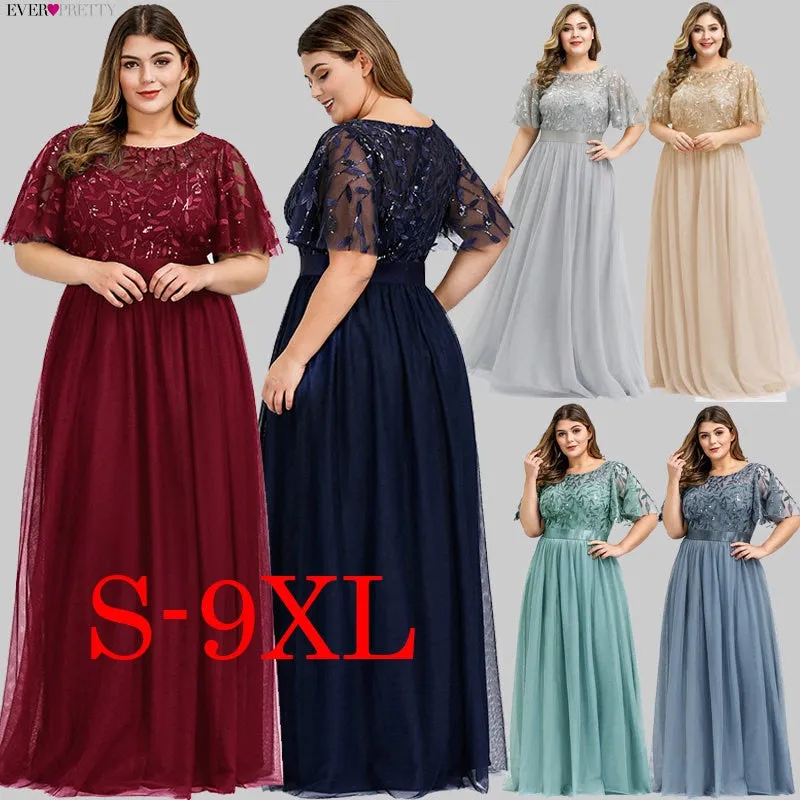 Plus Size Sequined Evening Dresses