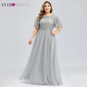 Plus Size Sequined Evening Dresses