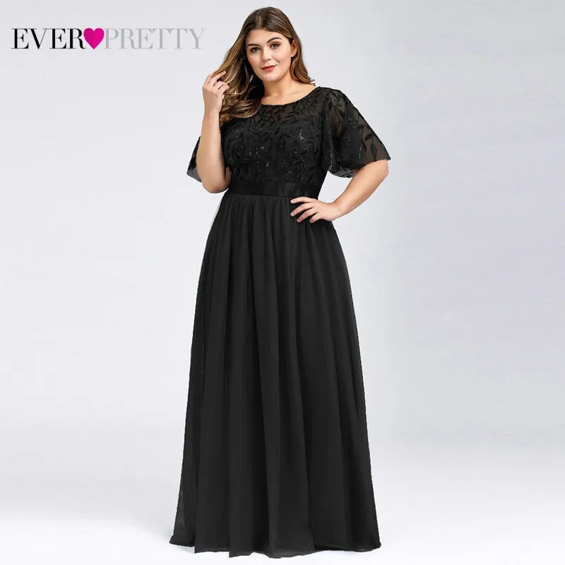 Plus Size Sequined Evening Dresses