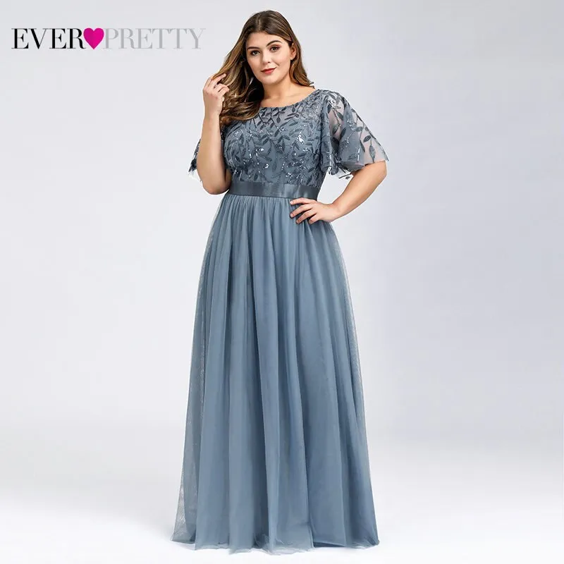 Plus Size Sequined Evening Dresses