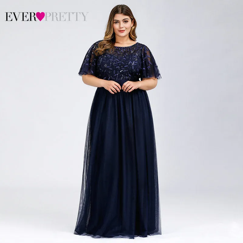 Plus Size Sequined Evening Dresses