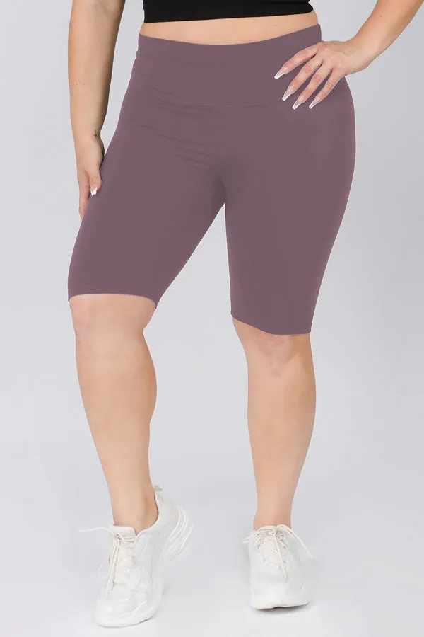 Plus Size Sirsasana High Rise Active Biker Shorts