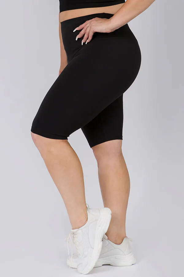 Plus Size Sirsasana High Rise Active Biker Shorts