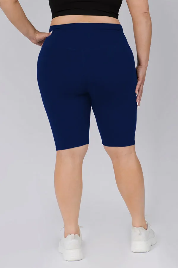 Plus Size Sirsasana High Rise Active Biker Shorts