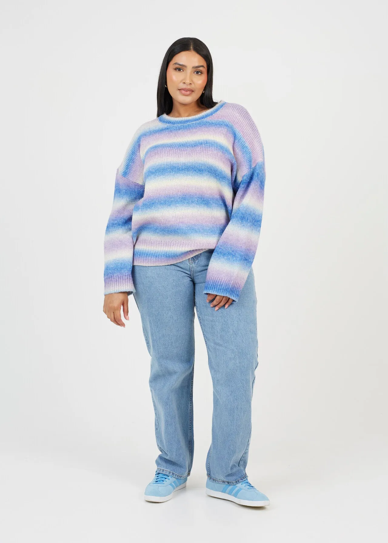PLUS SIZE SPACE DYED PASTEL JUMPER