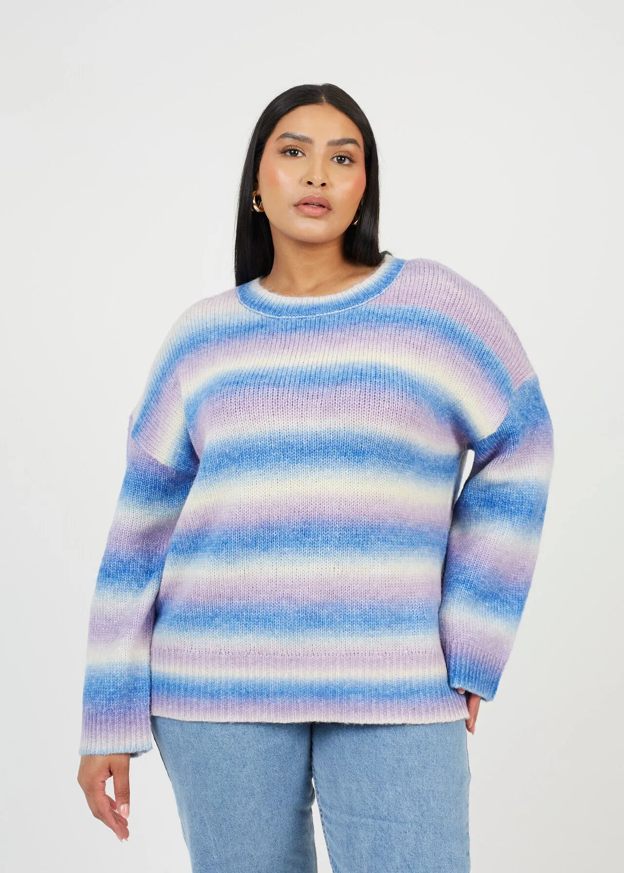 PLUS SIZE SPACE DYED PASTEL JUMPER