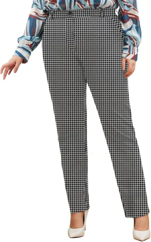 Plus Size Women's Straight-Leg Dress Pants - Slacks for Business Casual,Work Clothes for Office