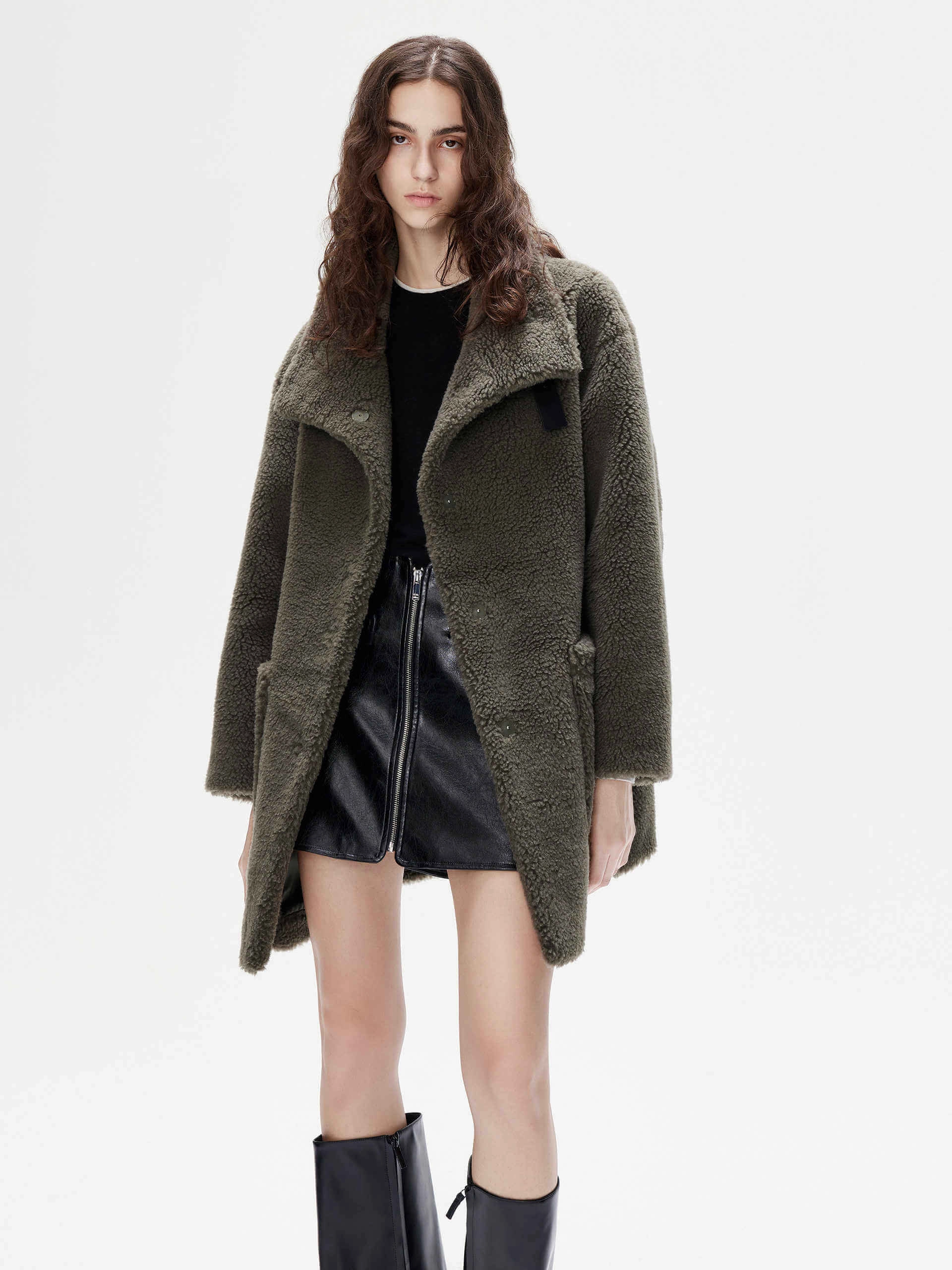 Pocket Detailed Teddy Coat