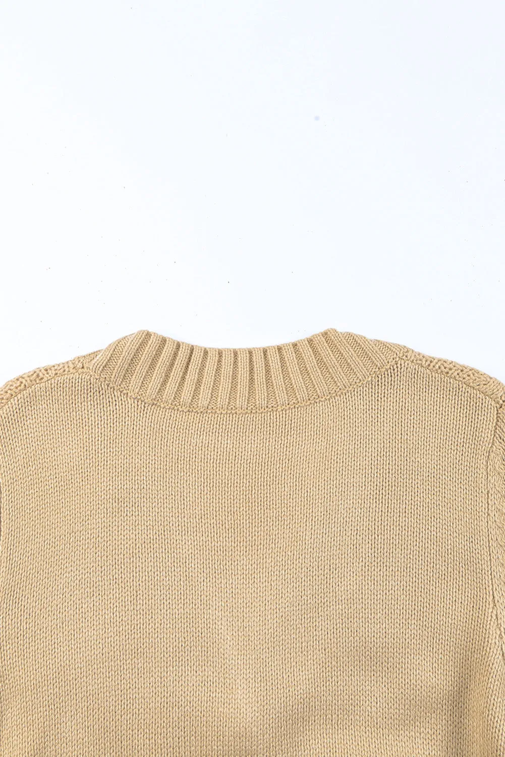 Pockets Buttons Textured Cardigan