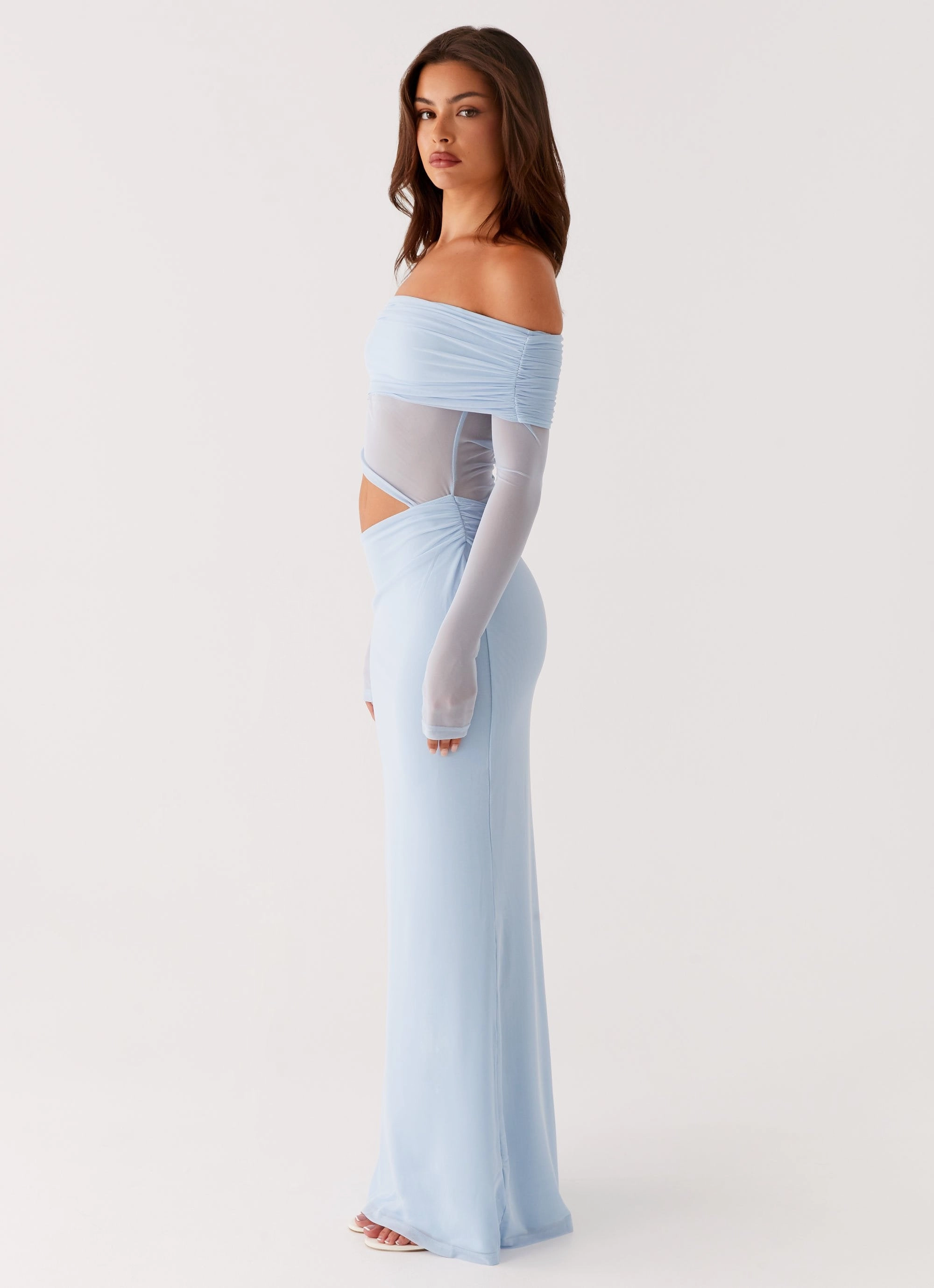 Emery Maxi Dress - Blue Scoop-Neck