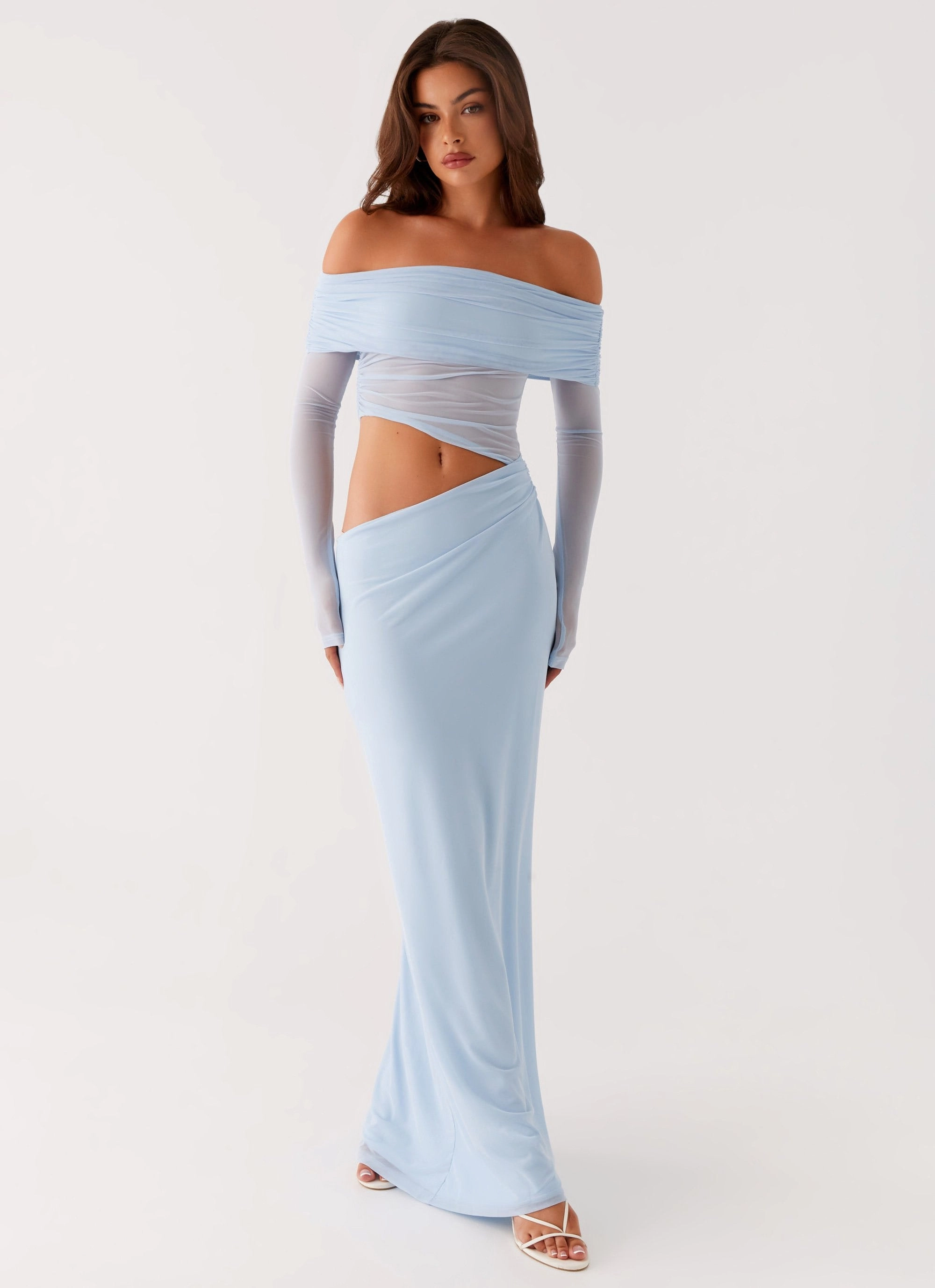 Emery Maxi Dress - Blue Clean Structure Breezy Style
