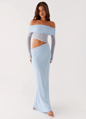 Emery Maxi Dress - Blue Clean Structure Breezy Style
