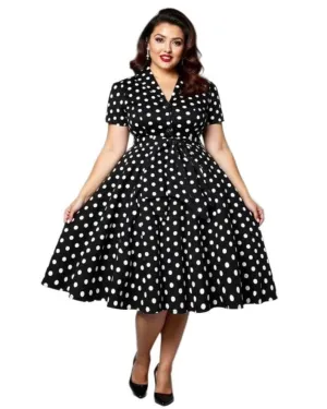 Polka Dot Vintage Swing Dress [IN STOCK]