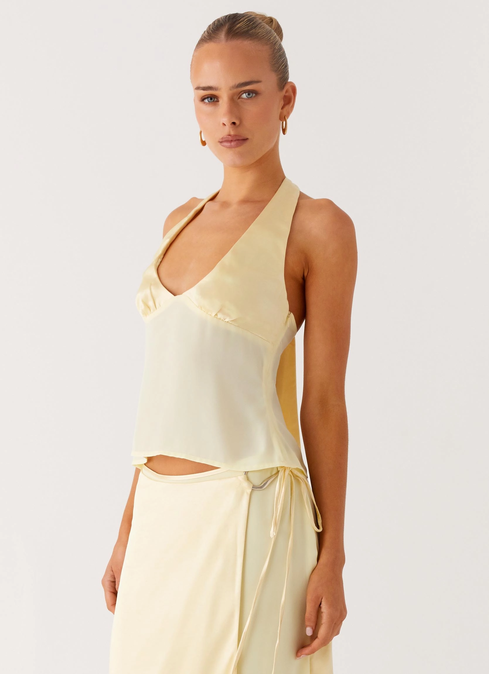 Pollie Halter Top - Yellow Odor Resistant Finish