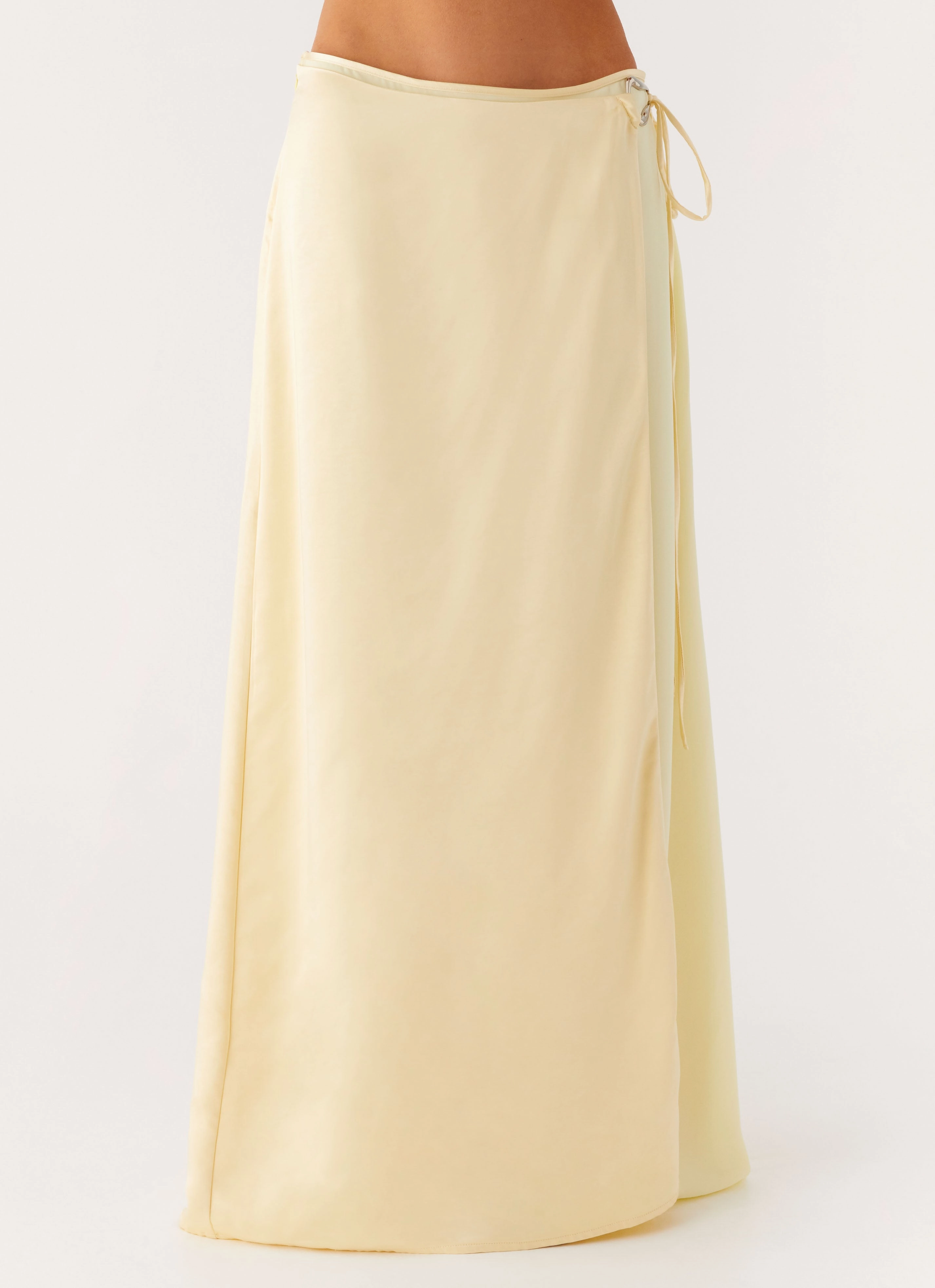 Pollie Maxi Skirt - Yellow AntiStaticCoating Pocket Placement