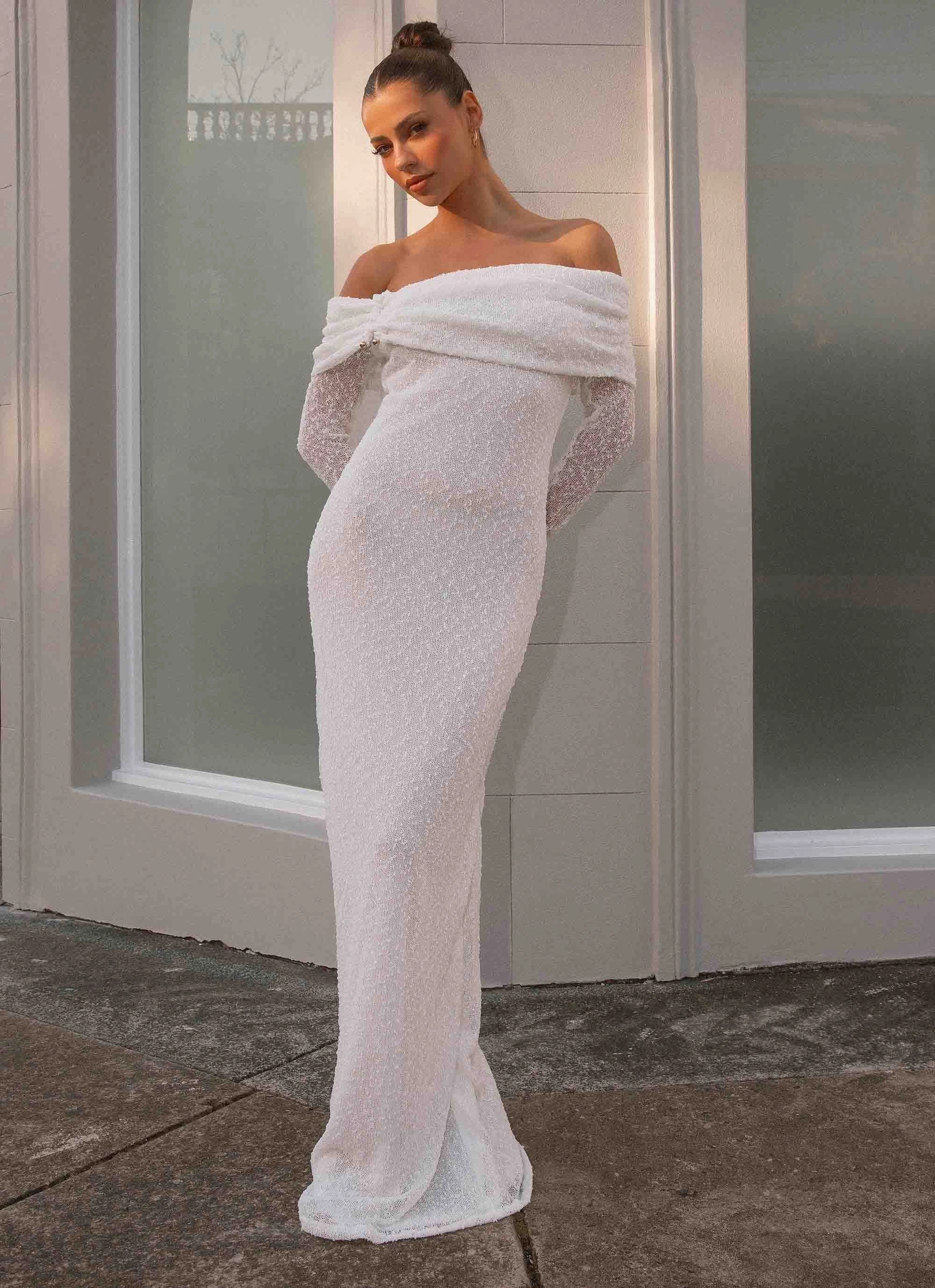 Effortless Wear Pollyanna Knit Hardware Maxi Dress - Ivory