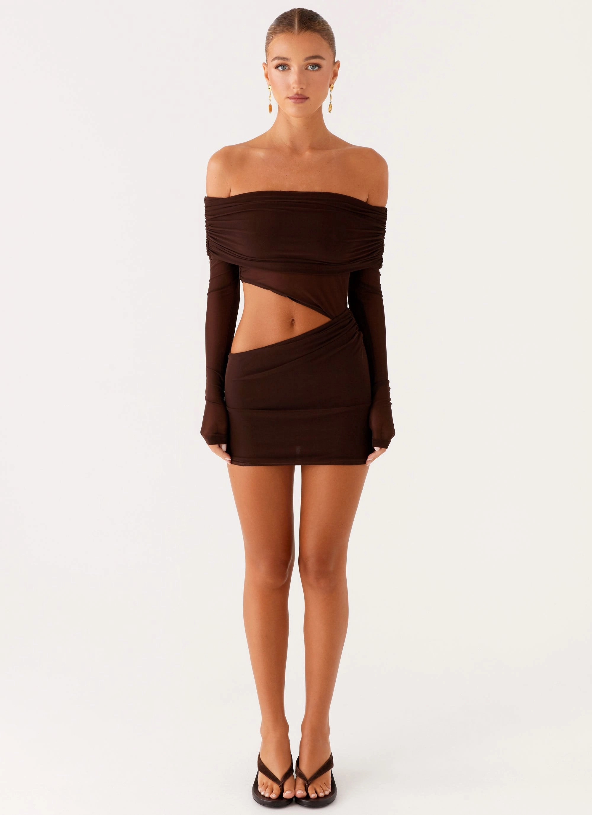 Easy and Effortless Emery Mini Dress - Chocolate