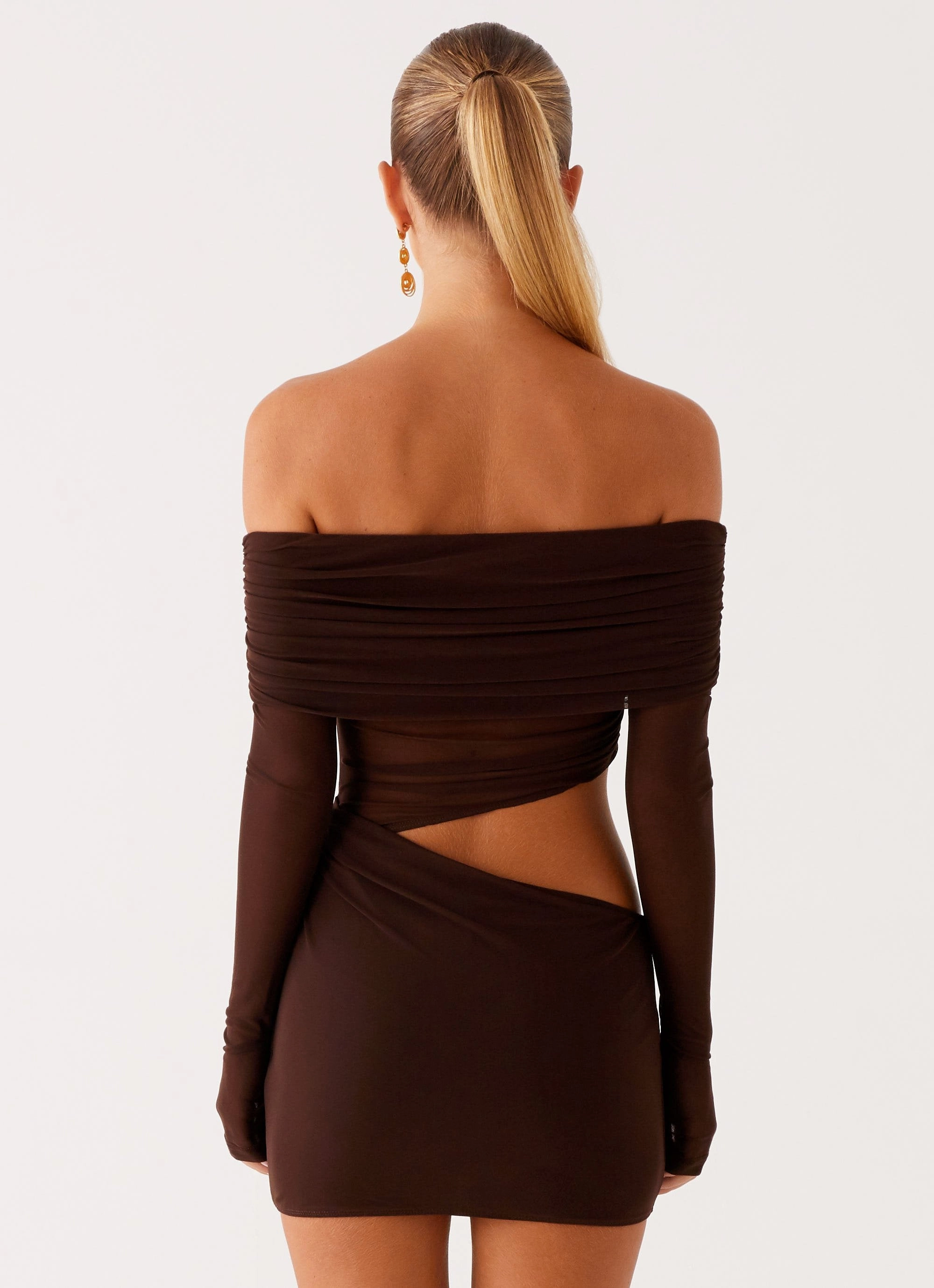 Emery Mini Dress - Chocolate Cool Form Light Attitude